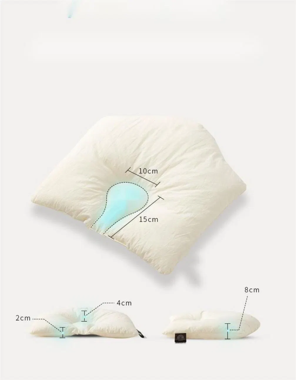 Multifunction Sleep Support Cartoon Print Concave Newborn Baby Nursing Pillow for Flat Head