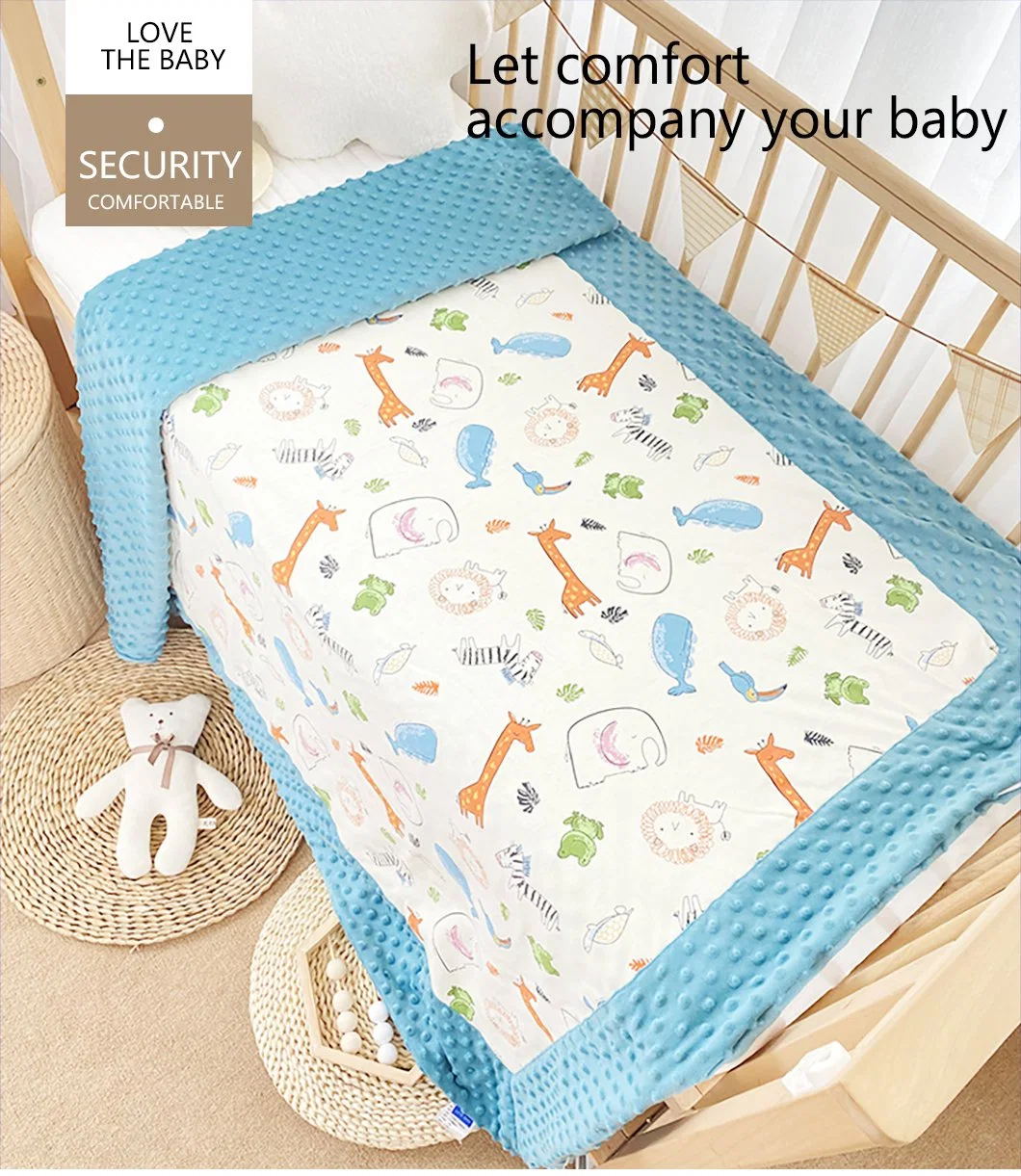 Super Soft and Skin-Friendly Cotton Baby Quilt Lightweight and Warm Baby Soothing Blanket Skin-Friendly Breathable Can Be Custom