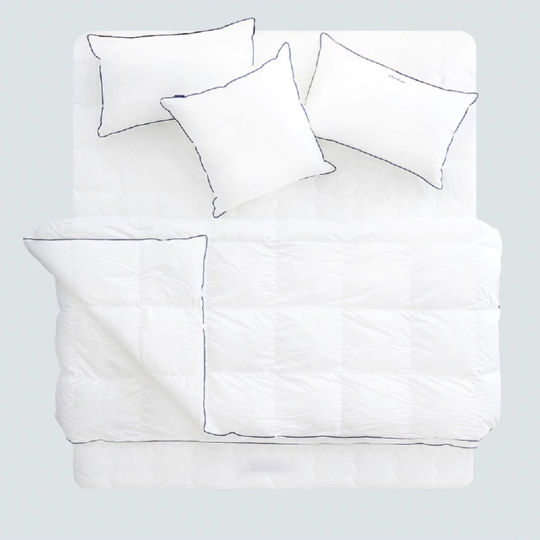 China Supplier Customized Super Soft Wholesale Brushed Microfiber Queen Size Down Alternative Bedding Polyester Hollow Fiber Filled White Hotel Summer Quilt