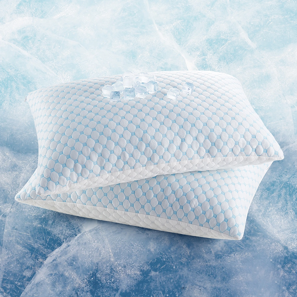 Konfurt Rolled Compressed Plush Shredded Memory Foam Cooling Gel Pillow for Menopause