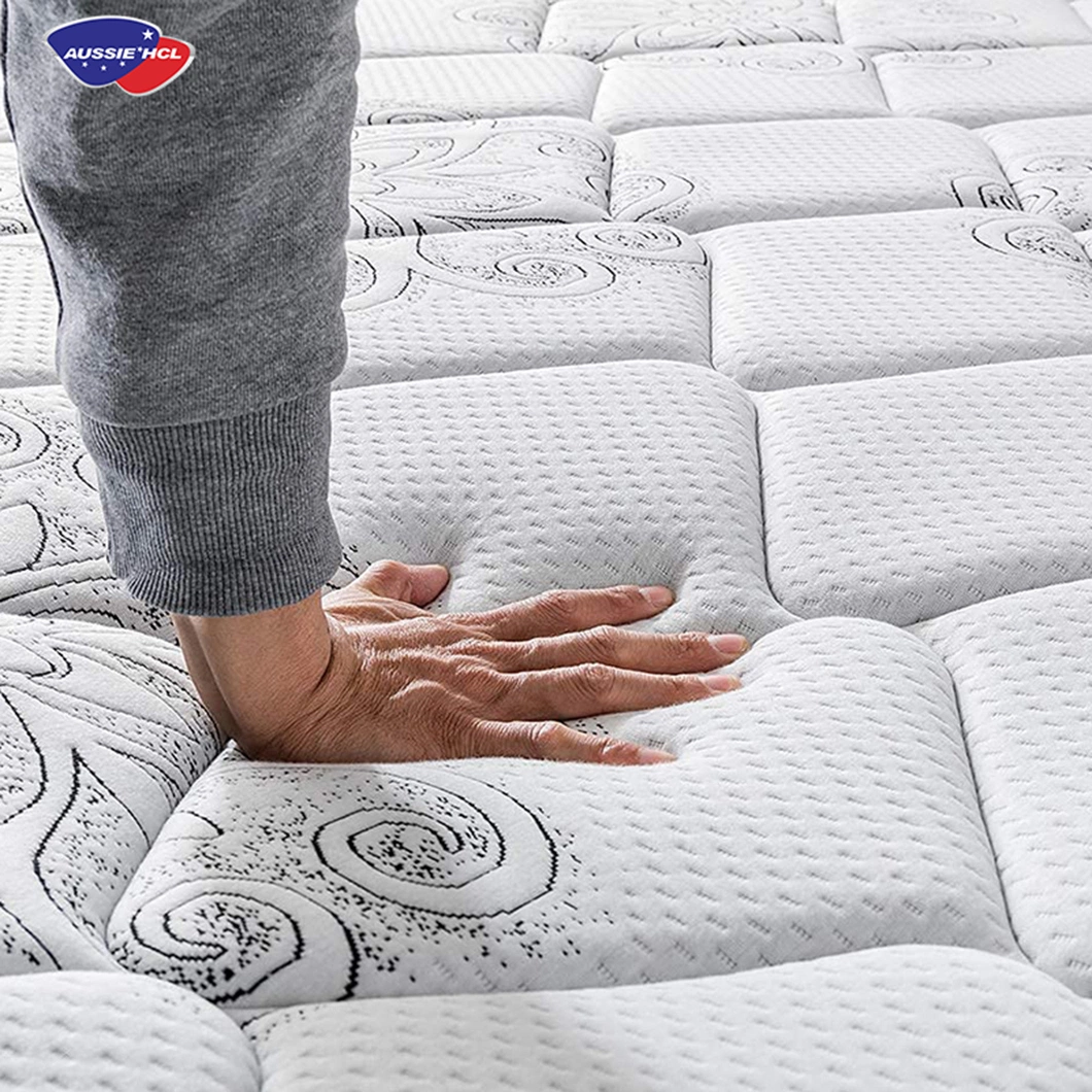 180X200 Hybrid Queen Latex Foam Spring Mattresses Vacuum Packed Compression Cotton Cooling Gel Memory Foam Mattress Pocket Innersprings for Motion Isolation