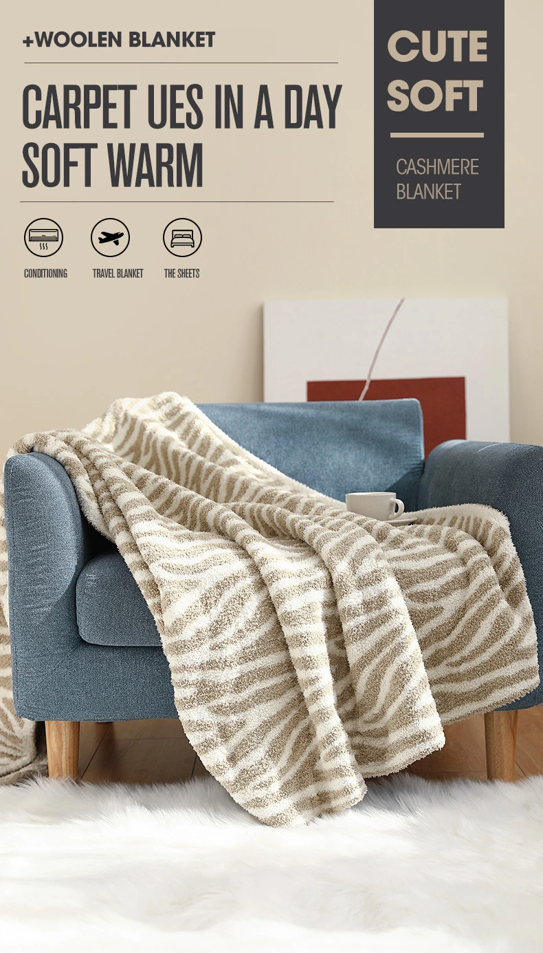Sofa Blanket Cover Quilt Knitted Blanket Summer Air Conditioning Throw Houndstooth Plush Blanket Lazy Quilt Wholesale