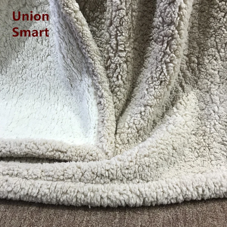 100% Polyester Two Ply Sherpa Fleece Lining Blanket Anti-Pilling Sofa Throw