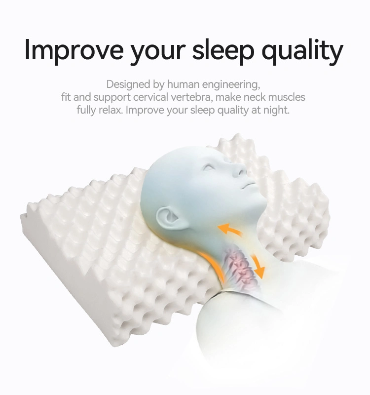 Popular Wave Pillow Neck Contour Orthopedic Cervical Sleep Memory Latex Pillow