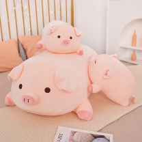 40cm Cute Soft Stuffed Animal Kawaii Inflatable Kids Toys Cute Peluches Nap Sleeping 3 in 1 Squishmallow with Blanket Plush Baby Toy Cat Pillow for Office
