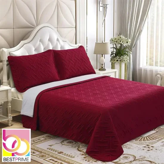 Bedding Set Solid Color Bedspread Decorative Bedspread Set Quilt with Cushion with Pillow Case